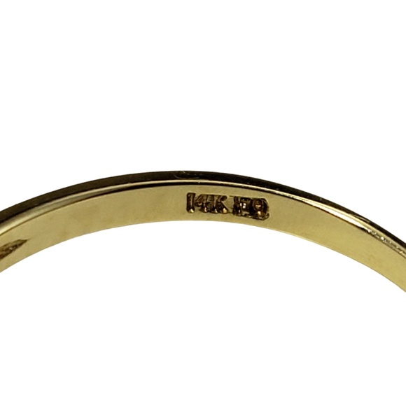 14 Karat Yellow Gold Amethyst and Diamond Ring Size 6.5  #16738 - Picture 6 of 8